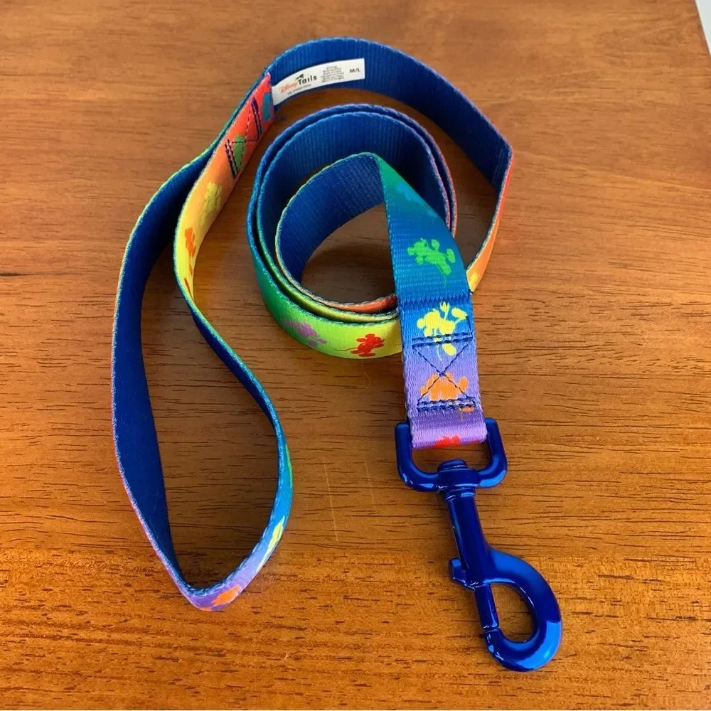Disney pride tails collection rainbow Mickey Mouse dog leash size medium / large